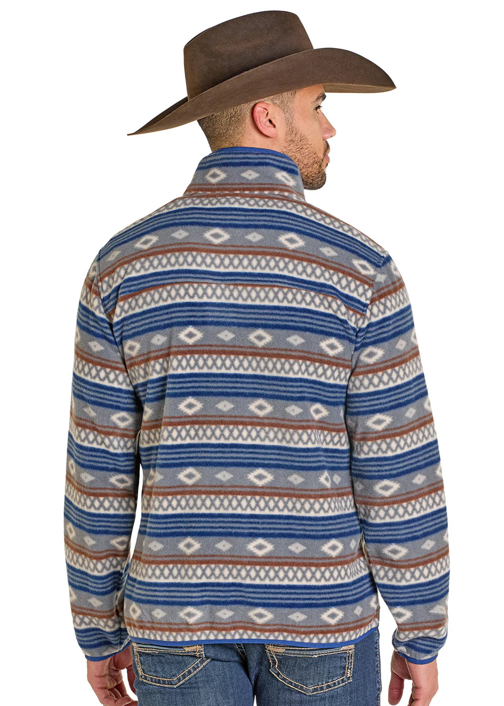 Men's Rock & Roll Denim Aztec Pullover