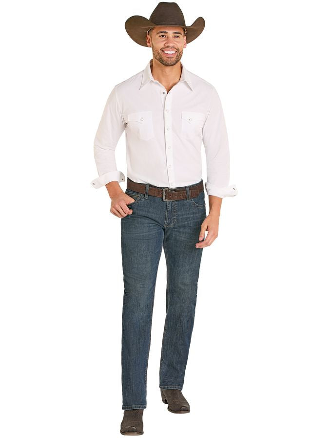 Rock & Roll Men's Revolver Slim Fit Straight Leg Jean BM1RD08020