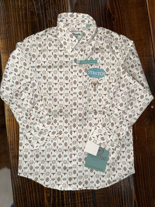Platini Kids Monogram Digital Print Shirt CWK11340