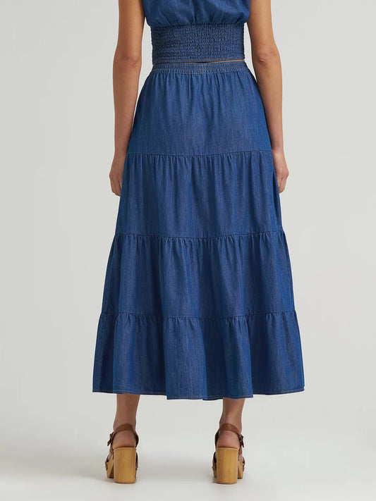Wrangler Women’s Denim Tiered Maxi Skirt 112375219