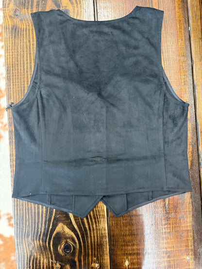 Rock&Roll Women’s Star Studded Black Vest  BW98C08093