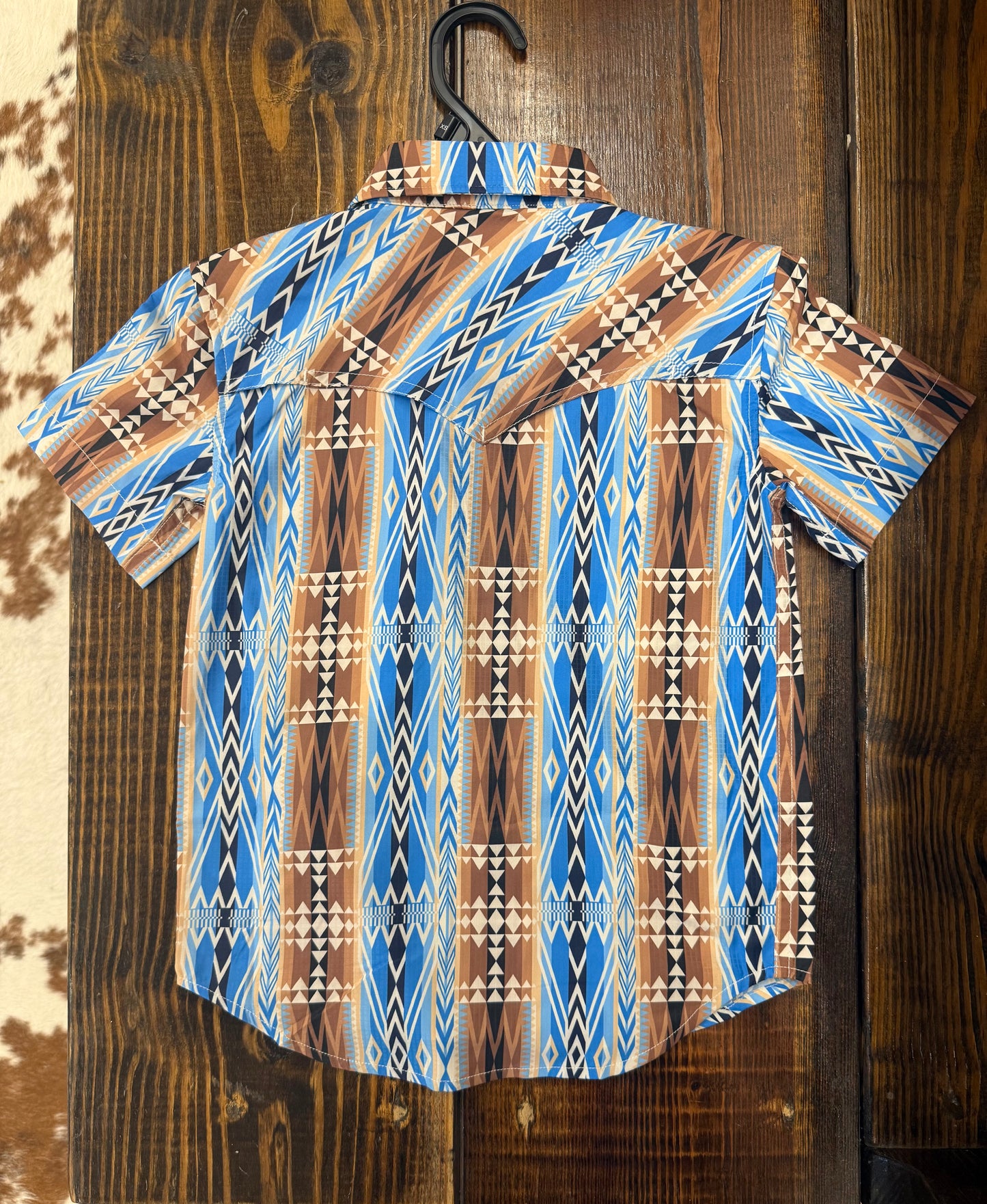 Rock&Roll Boys Aztec Printed Tek Western SS Shirt BBN3S08387