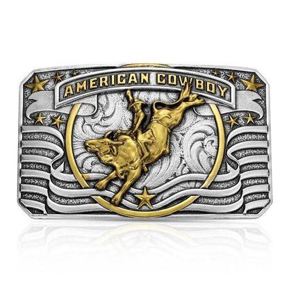 Montana Silversmiths American Cowboy Bull Rider Buckle A1075P
