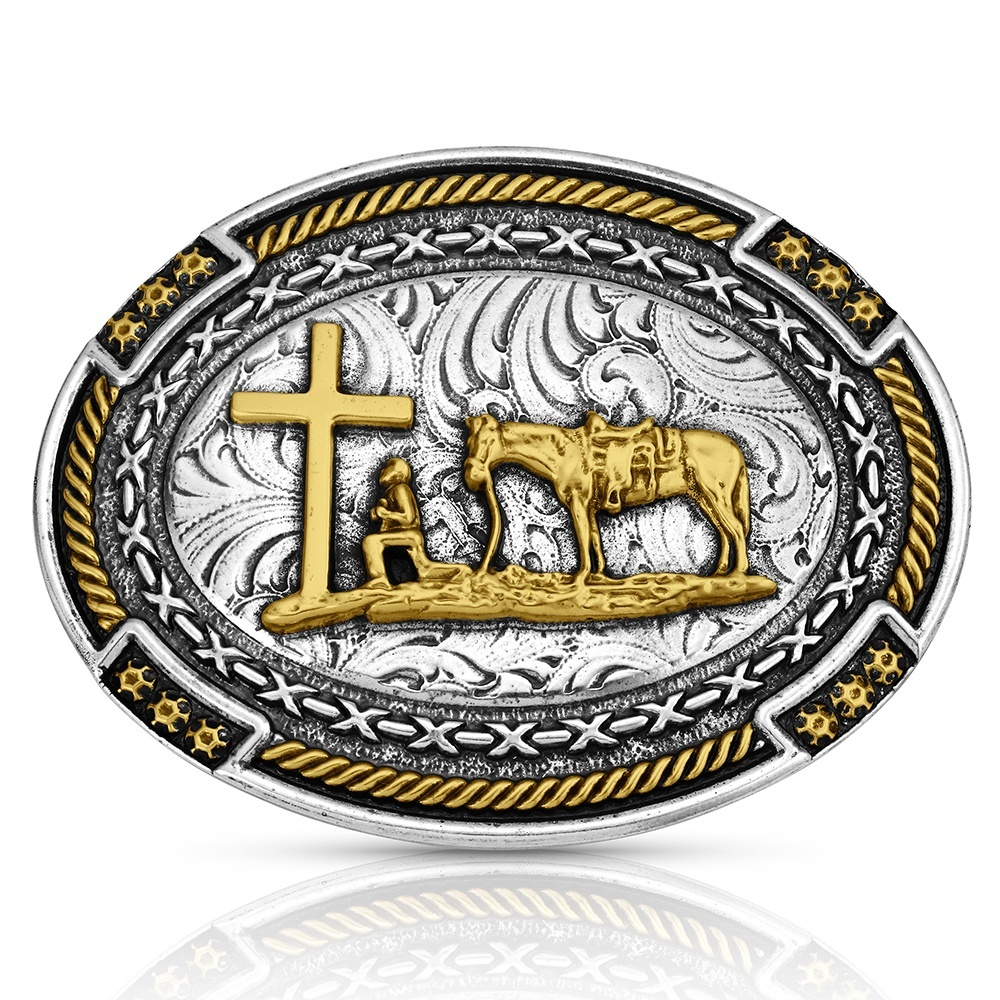 Montana Silversmiths Cowboy Credence Acc Buckle A1074P