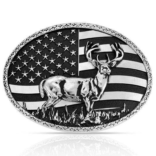 Montana Silversmith Hunters Stars & Stripes Buckle A1087S