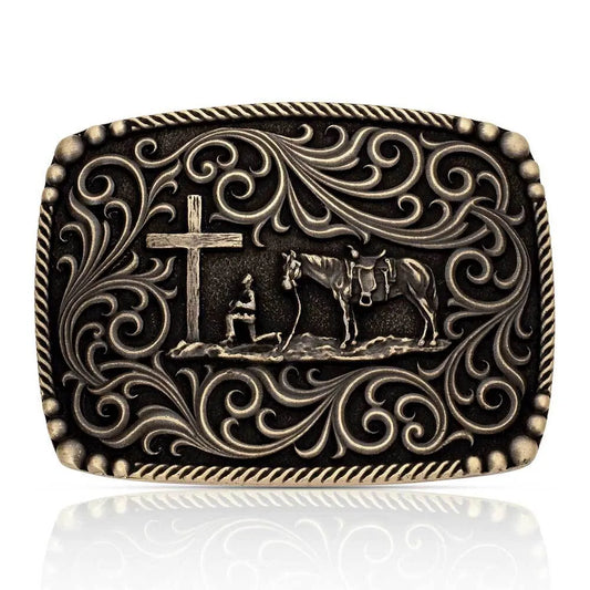 Montana Silversmiths Surrounded by Faith Buckle A1076C