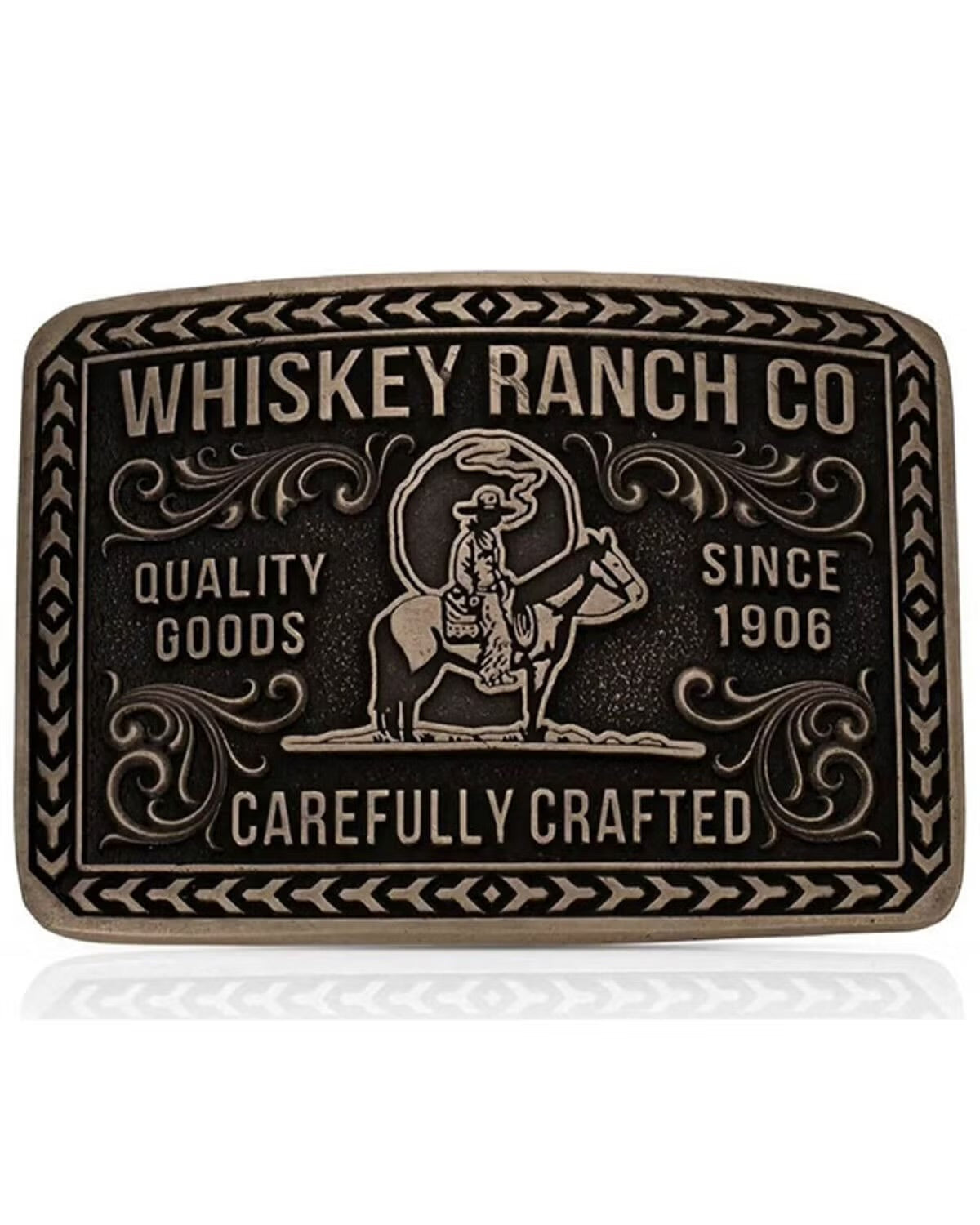 Montana Silversmiths Heritage Rider Whiskey Ranch Belt Buckle A1067WR