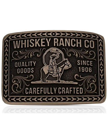 Montana Silversmiths Heritage Rider Whiskey Ranch Belt Buckle A1067WR