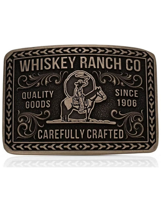 Montana Silversmiths Heritage Rider Whiskey Ranch Belt Buckle A1067WR