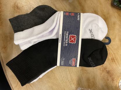 Twisted X Cushioned Performance Quarter Length Socks 43TXMS538760C-BMU