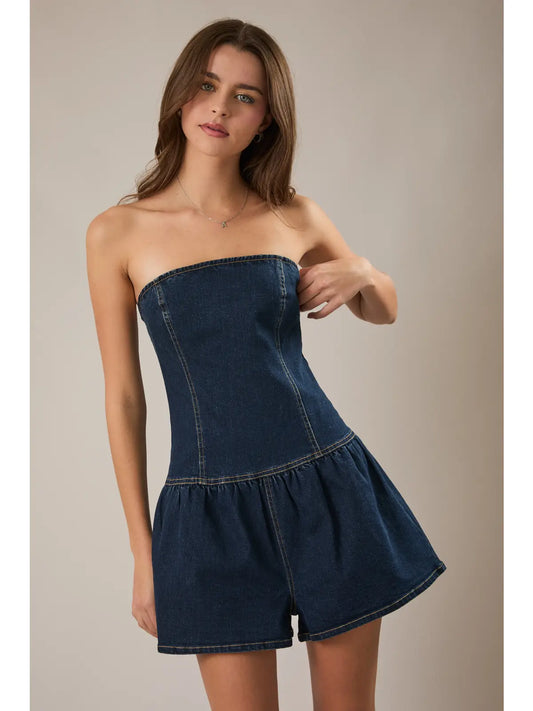 Le Lis Women’s Low Waist Tube Romper SM3406