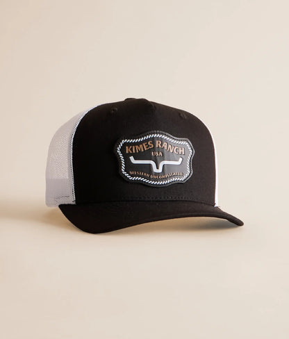 Kimes Ranch Hawkins Black  Trucker Hat