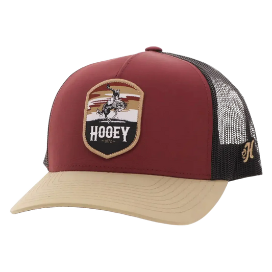 Hooey "Cheyenne" Maroon & Black Trucker Cap 2647T-MABK