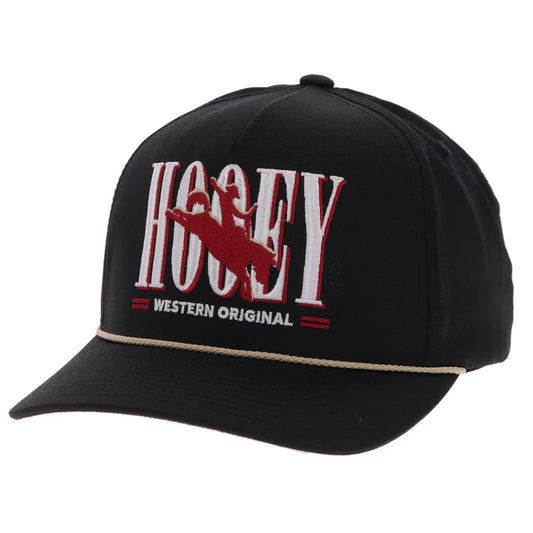 Hooey "Wild Ride" Hat Black W/Hooey Embroidered Logo 2569T-BK