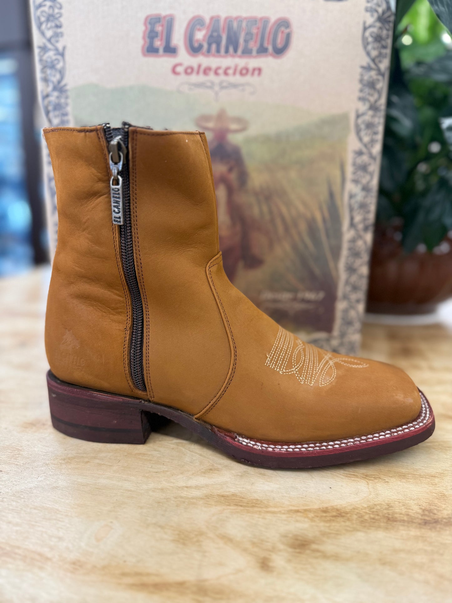 El Canelo Men’s Ikon Buck Topo Zip On The Sides Botin 00046MTTOPO