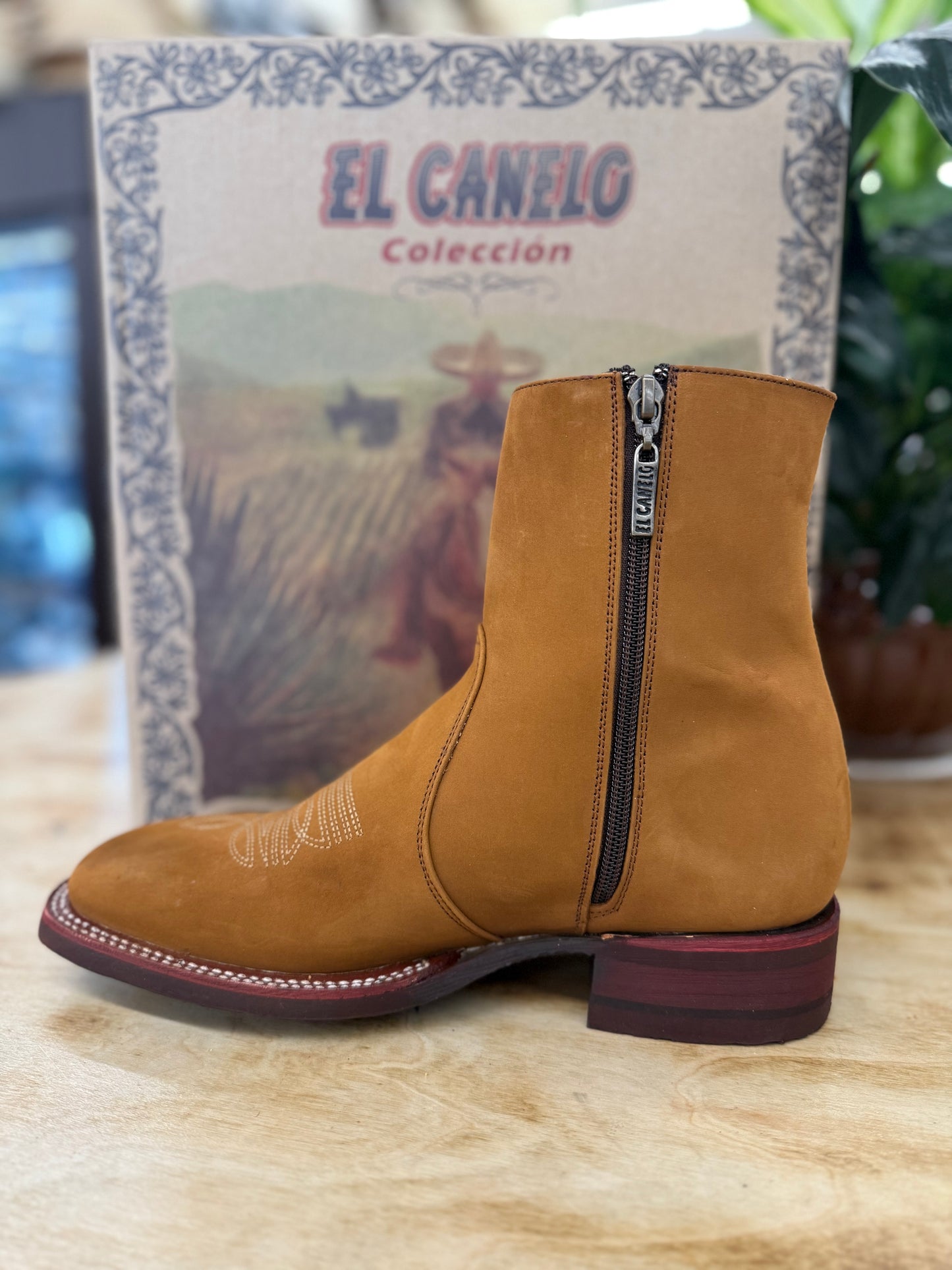 El Canelo Men’s Ikon Buck Topo Zip On The Sides Botin 00046MTTOPO