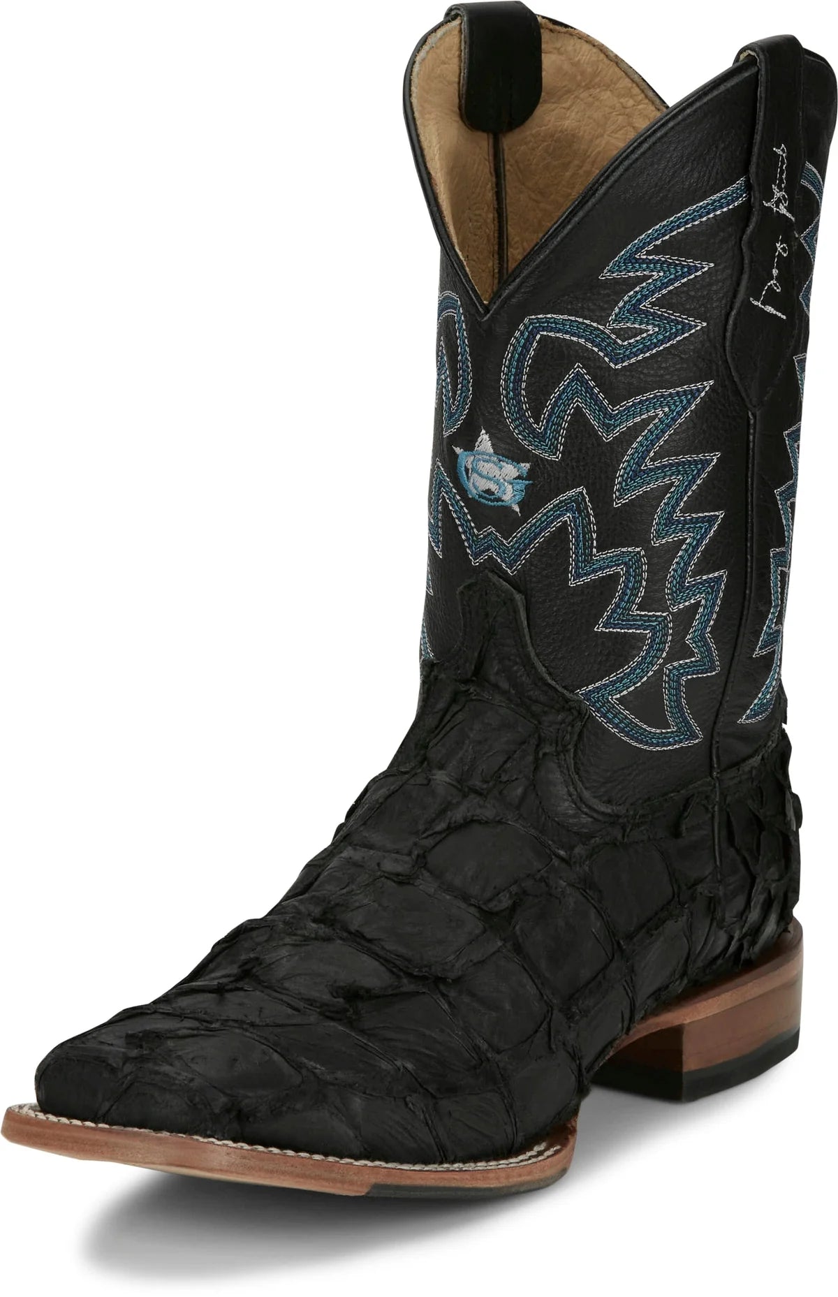Justin Men’s Ocean Front Pirarucu Square Toe Western Boots GR5708