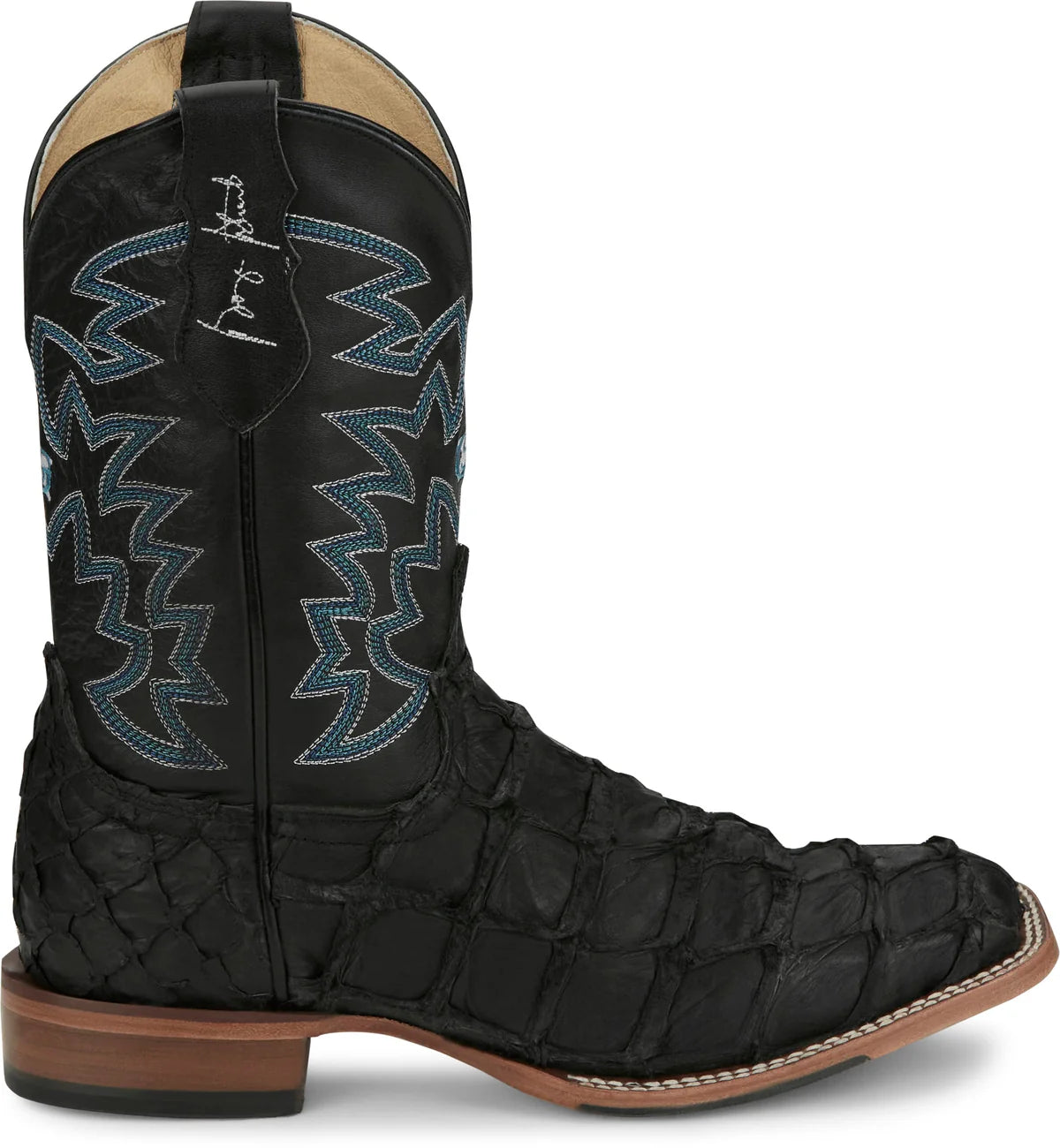 Justin Men’s Ocean Front Pirarucu Square Toe Western Boots GR5708