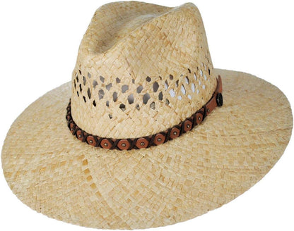 Stetson Danbury Palm Straw Safari Fedora Hat OSDABY-383481
