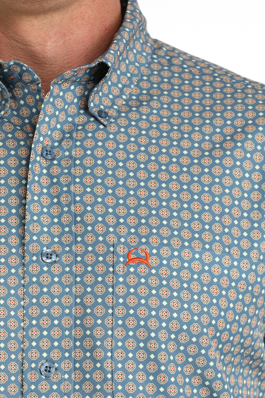 MEN'S CINCH ARENAFLEX GEOMETRIC PRINT SHORT SLEEVE SHIRT