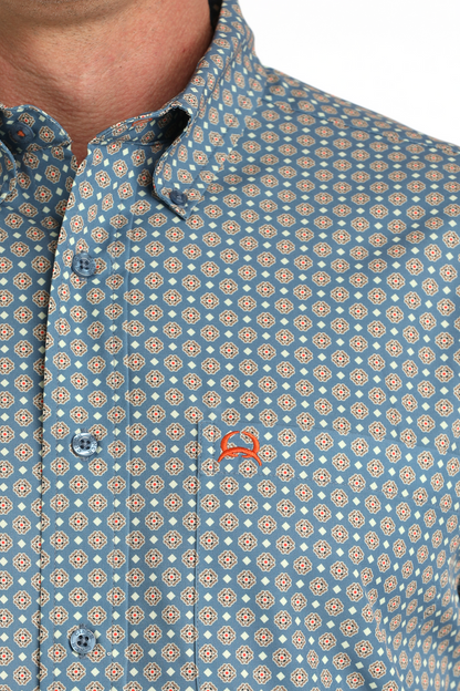 MEN'S CINCH ARENAFLEX GEOMETRIC PRINT SHORT SLEEVE SHIRT