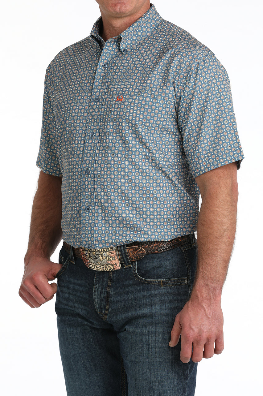 MEN'S CINCH ARENAFLEX GEOMETRIC PRINT SHORT SLEEVE SHIRT