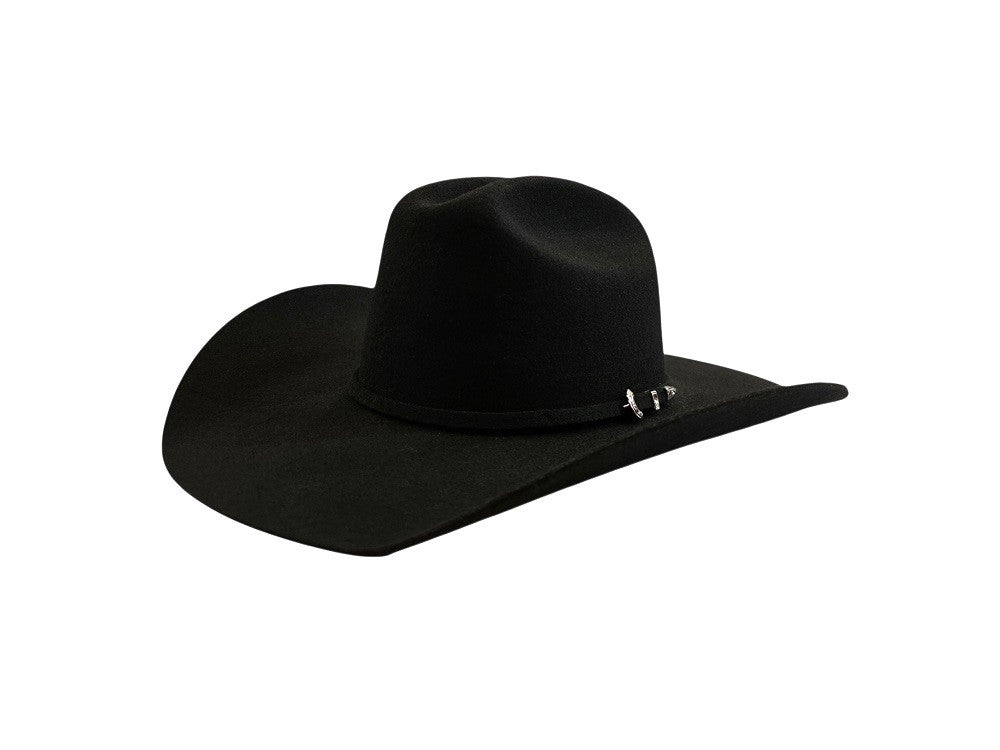 Justin Boys Tanner JR Youth Black Felt Hat OS JUS10899