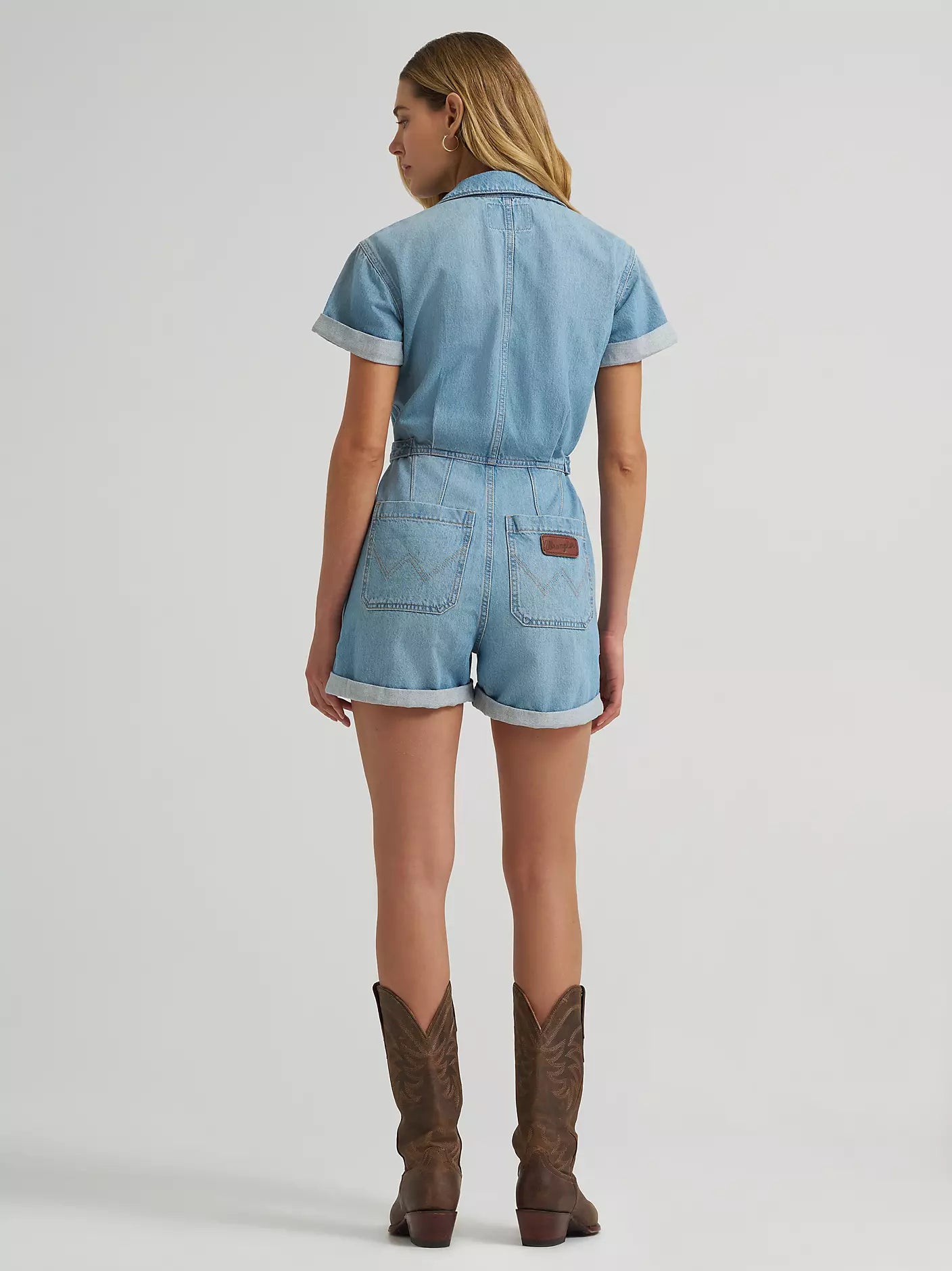 Wrangler Women’s Denim Snap Utility Romper 112379510