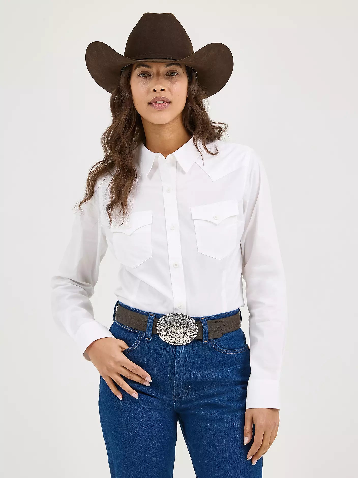 Wrangler Women’s Sierra Western Slim Button Shirt 112358013