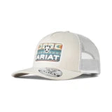 Ariat Youth Cream White Southwest Patch Logo Mesh Snapback Hat