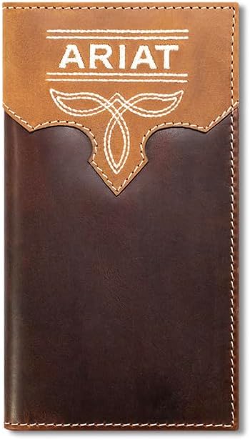 ARIAT Men's Crazy Horse Boot Stitch Leather Rodeo Wallet