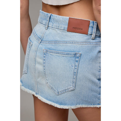 Hidden Women’s Peyton Light Wash Micro Mini Skirt HD5204