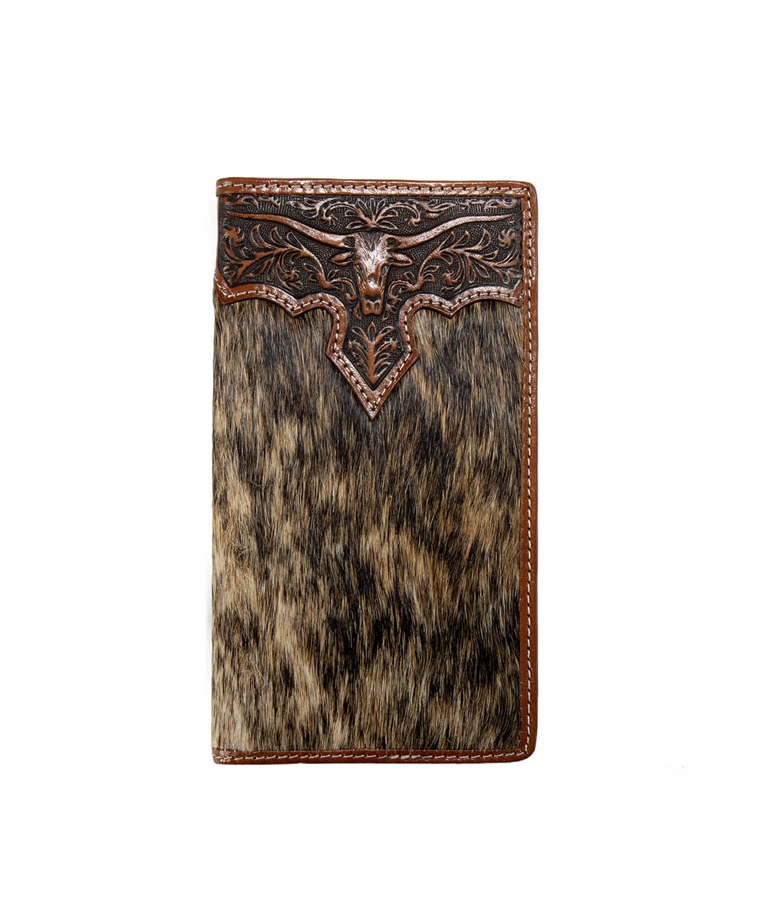 Nocona Longhorn Overlay Brown Wallet N500048202
