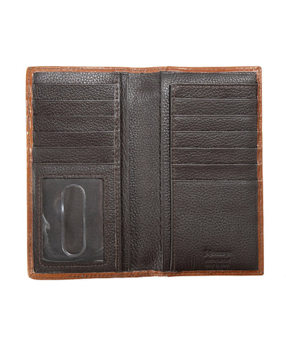 Nocona Longhorn Overlay Brown Wallet N500048202