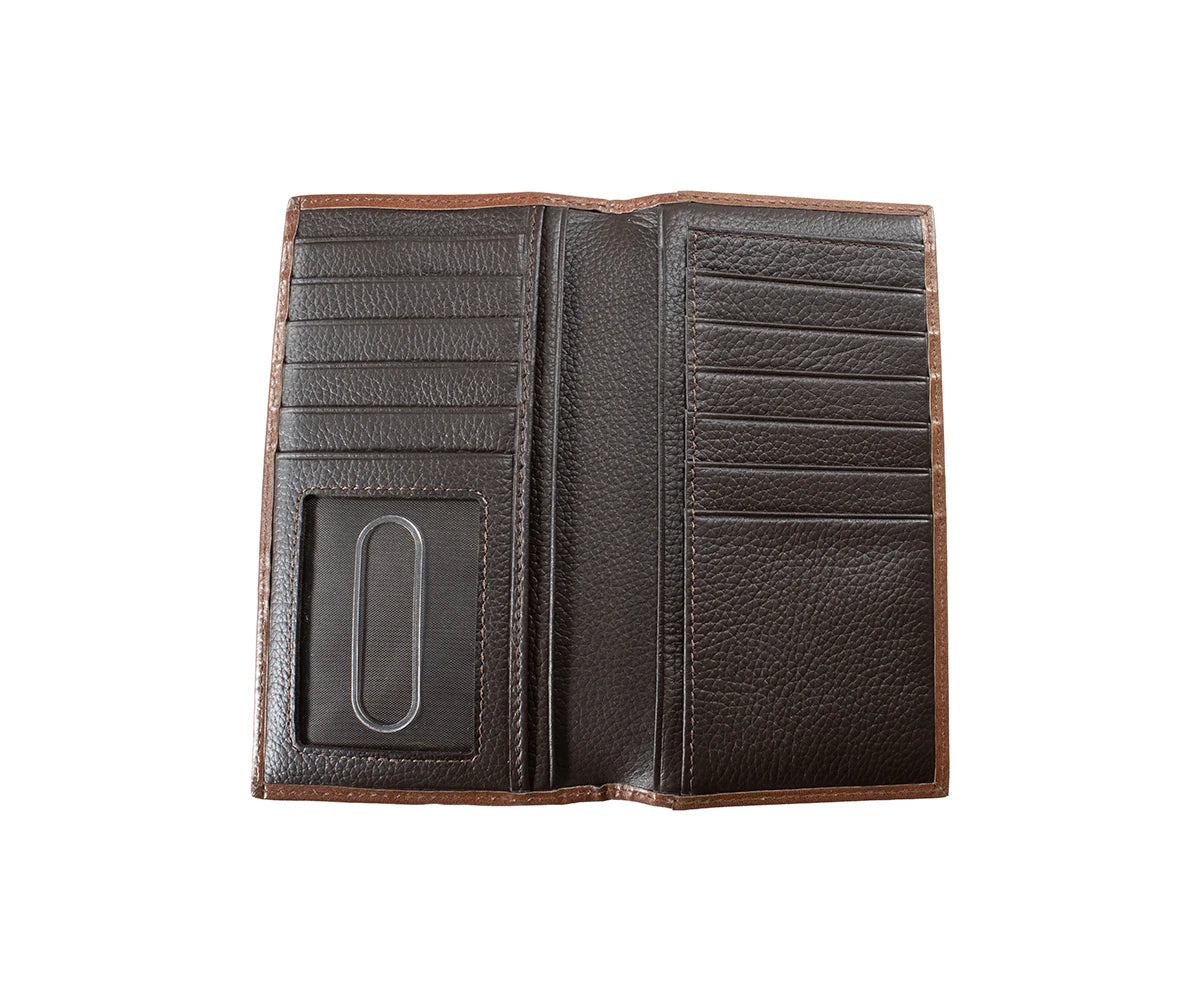 3D Horsehair Embossed Brown  Wallet D250018202