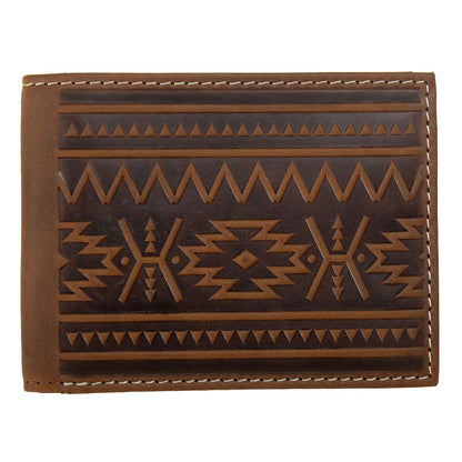 Nocona Brown Southwest Embossed Bifold Wallet N500049344