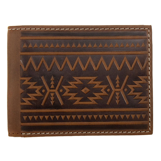 Nocona Brown Southwest Embossed Bifold Wallet N500049344