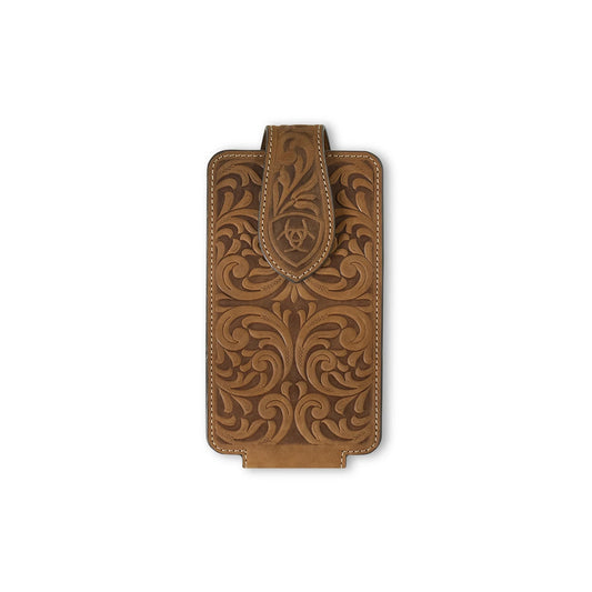 Ariat Brown Embossed Large cell Phone Case A0604144