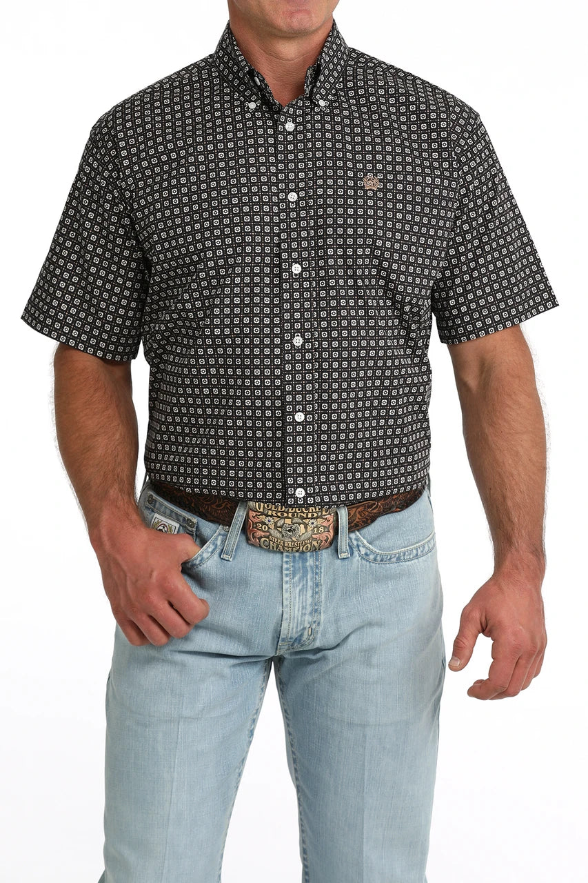 Cinch Men’s Navy Geometric Print Shirt MTW1111519