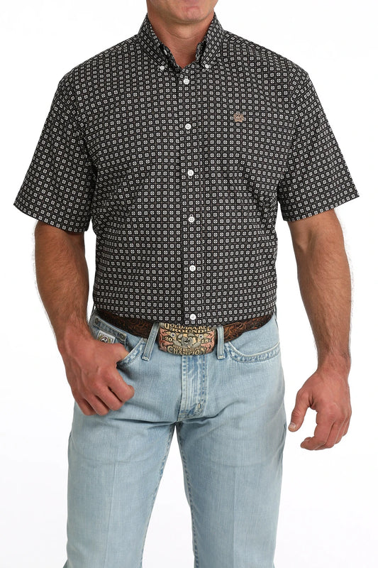Cinch Men’s Navy Geometric Print Shirt MTW1111519