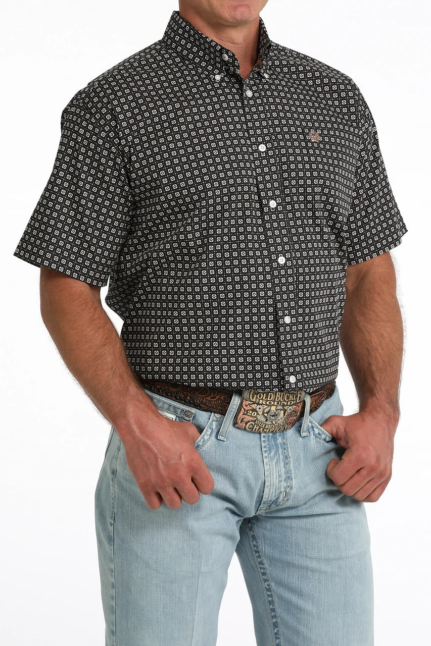 Cinch Men’s Navy Geometric Print Shirt MTW1111519