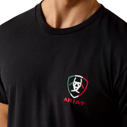 ARIAT HORSESHOE SHIELD BLACK - MENS TEE - 10054357