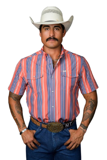 Ferrel Men’s The James Salmon Stripe  Shirt FPS1026042