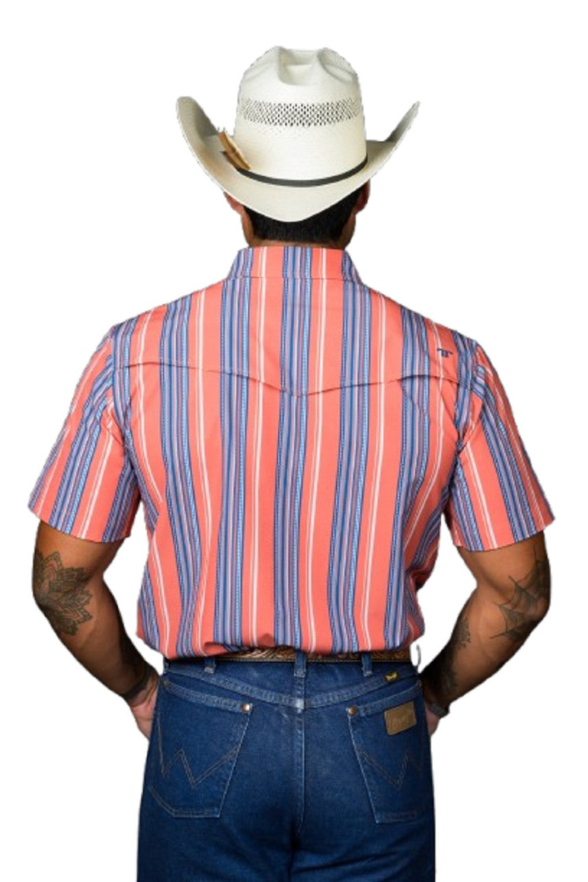 Ferrel Men’s The James Salmon Stripe  Shirt FPS1026042
