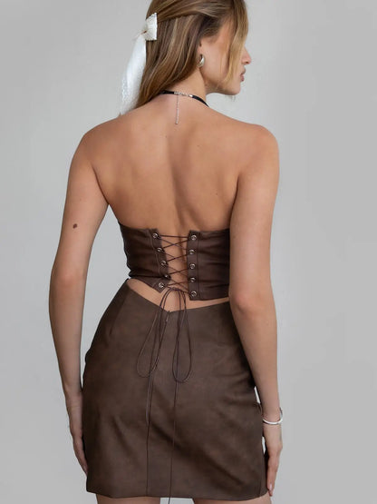 Tictoc Arizona Embroidered Western Strapless Bodycon Mini Dress DA30447