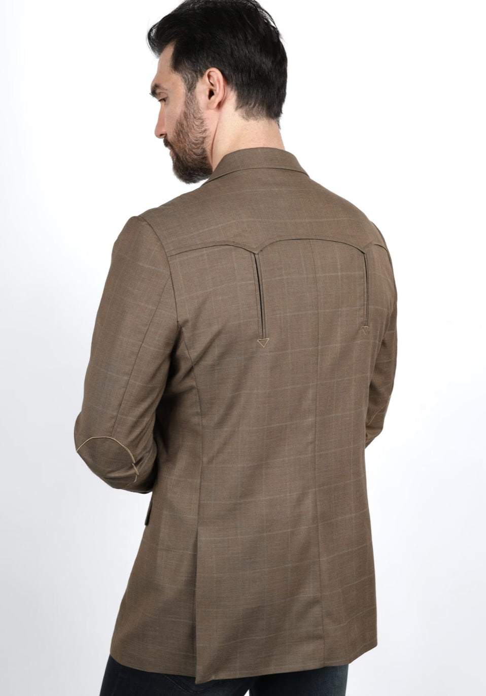 Platini Men’s blazer Light Brown Plaid BLZ10123