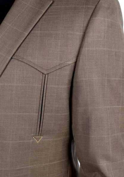 Platini Men’s blazer Light Brown Plaid BLZ10123