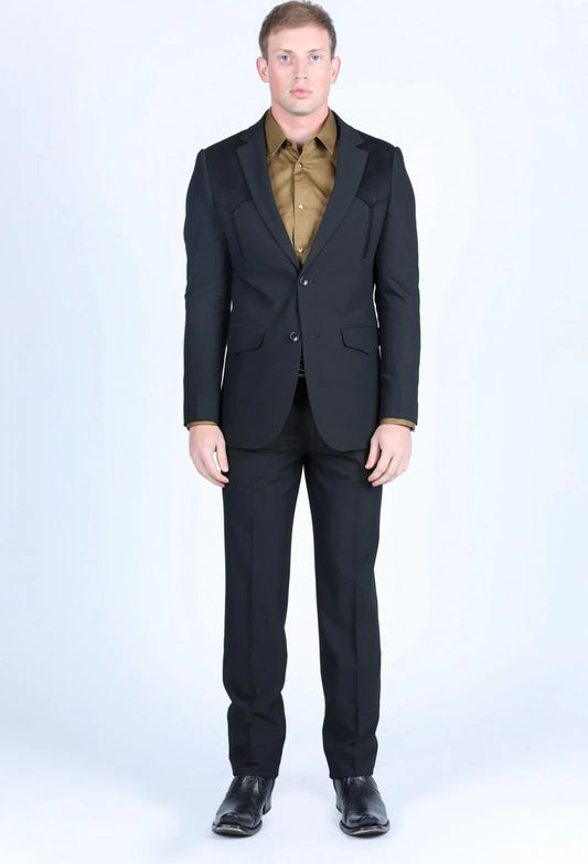 Platini Men's Western Suit Black WST9747