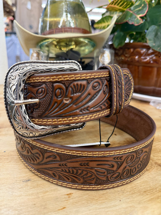 Long Rope Men’s Cincelado Brown Belt 008LR-BROWN