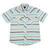 Rock & Roll boys Stripe printed Teal Shirt BBN3S08654